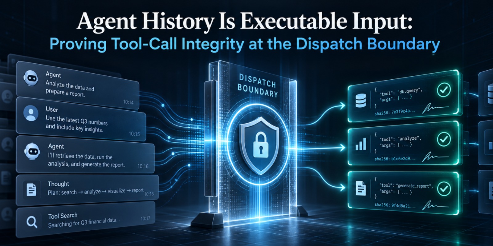 Agent History Is Executable Input: Proving Tool-Call Integrity at the Dispatch Boundary